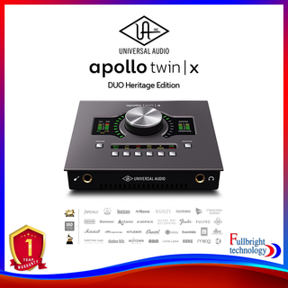 Universal Audio Apollo Twin X DUO Heritage Edition ออดิโออินเตอร์เฟส 2-in/4-out, 24-bit/192kHz ช่วยให้มิกซ์เสียงทำงานได้ง่ายขึ้น รับประกันโดยศูนย์ไทย 1 ปี