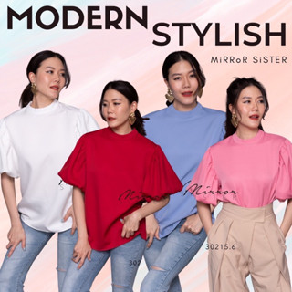 Code : 30215.6 เสื้อแขนพอง เสื้อไปงาน งานป้าย Mirrorsister