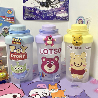 Toy Story 500ml ถ้วยน้ําแบบพกพา Lotso แก้วน้ำสุดน่ารัก ลายการ์ตูนน่ารัก สําหรับนักเรียน ให้ออกไปเที่ยว สะดวก