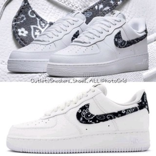 Nike Air Force 1 Low 07 Essential White Black Paisley รองเท้าผ้าใบ ใส่ได้ทั้ง ชาย หญิง ส่งฟรี