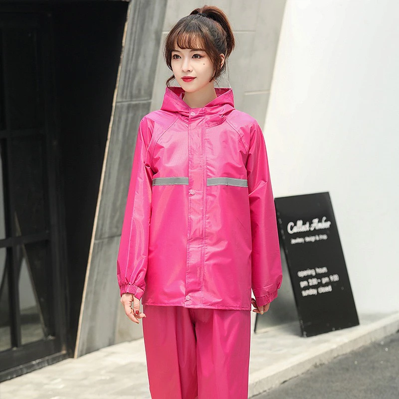ชุดกันฝนพร้อมกางเกง มีแถบสะท้อนแสง รุ่นหมวกติดเสื้อ thumbnail 5