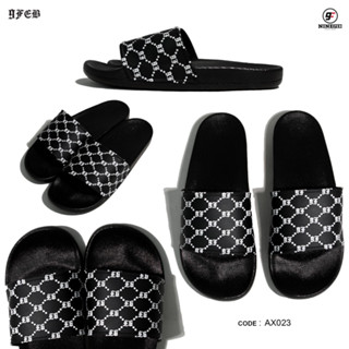 9FEB AX023 slide sandals รองเท้าแตะ ลาย monogram 9f