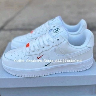 รองเท้า Nike Air Force 1 Low 07 Essential Double Mini Swoosh Miami Dolphins ใส่ได้ทั้ง ชาย หญิง ส่งฟรี