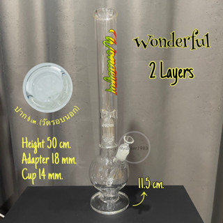 wonderful 50 cm. ขวดแก้ว แจกันแก้ว glassbong พร้อมส่งจากไทย