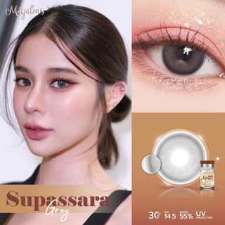 Supassara gray คอนแทคเลนส์ (Mayalens ค่าอมน้ำ55%)