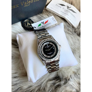 ⌚️Valentino Izax Italy Diamond Round Day-Date Black Dial Kingsize