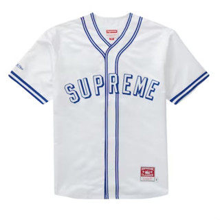 PROSPER - Supreme Mitchell &amp; Nes Satin Baseball Jersey White