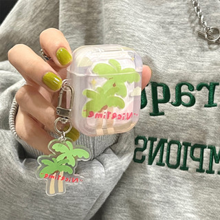 เคสแอร์พอด 3 Case Airpods 3 pro2 case การ์ตูน ต้นมะพร้าว พร้อมเครื่องประดับ Airpod 3 pro2 case เคส Airpod 1 gen2 case