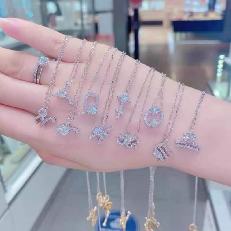 💥สินค้าพร้อมส่ง💥 ก่อนสั่งinboxก่อนนะคะ สร้อยคอราศี Swarovski Zodiac รุ่นใหม่ใส่เสริมดวง แท้💯 ของแท้จ