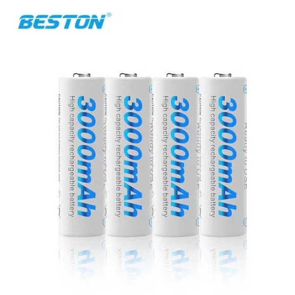ถ่านชาร์จ AA BESTON 3000mAh 1.2V จำนวน 4 ก้อน ฟรีกล่องใส่ถ่าน คุณภาพสูง ราคาถูก
