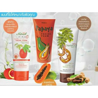 Mistine Natural Facial Foam 80g. มิสทีน  เนเชอรัล เฟเชียล โฟม โฟมล้างหน้า โฟ