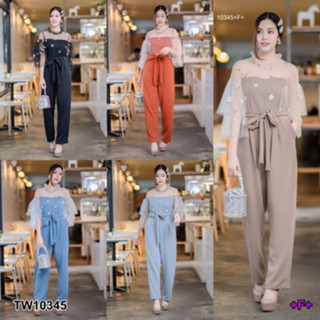 CS10345 จั๊มยาวคอปีนแขนผ้ามุ้ง Long jumper, neckline, sleeves, mosquito net