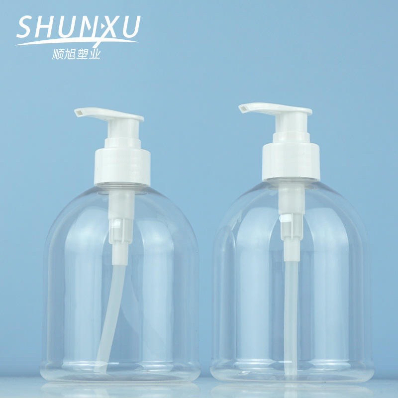 ลดล้างสต็อค   ขวดปั้ม 500 ml. พร้อมส่ง ขวดใส ขวดใส่เจล พลาสติกหนา ใส่แอลกอฮอล์ สบู่ แชมพู