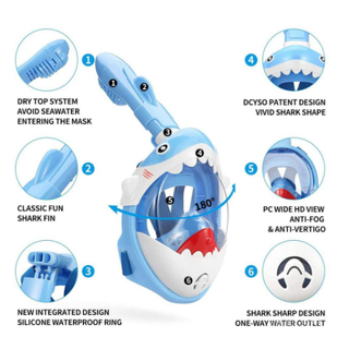 หน้ากากดำน้ำสำหรับเด็ก หน้ากากดำน้ำ แบบเต็มหน้า เกรดคุณภาพ 📌มีพร้อมส่ง