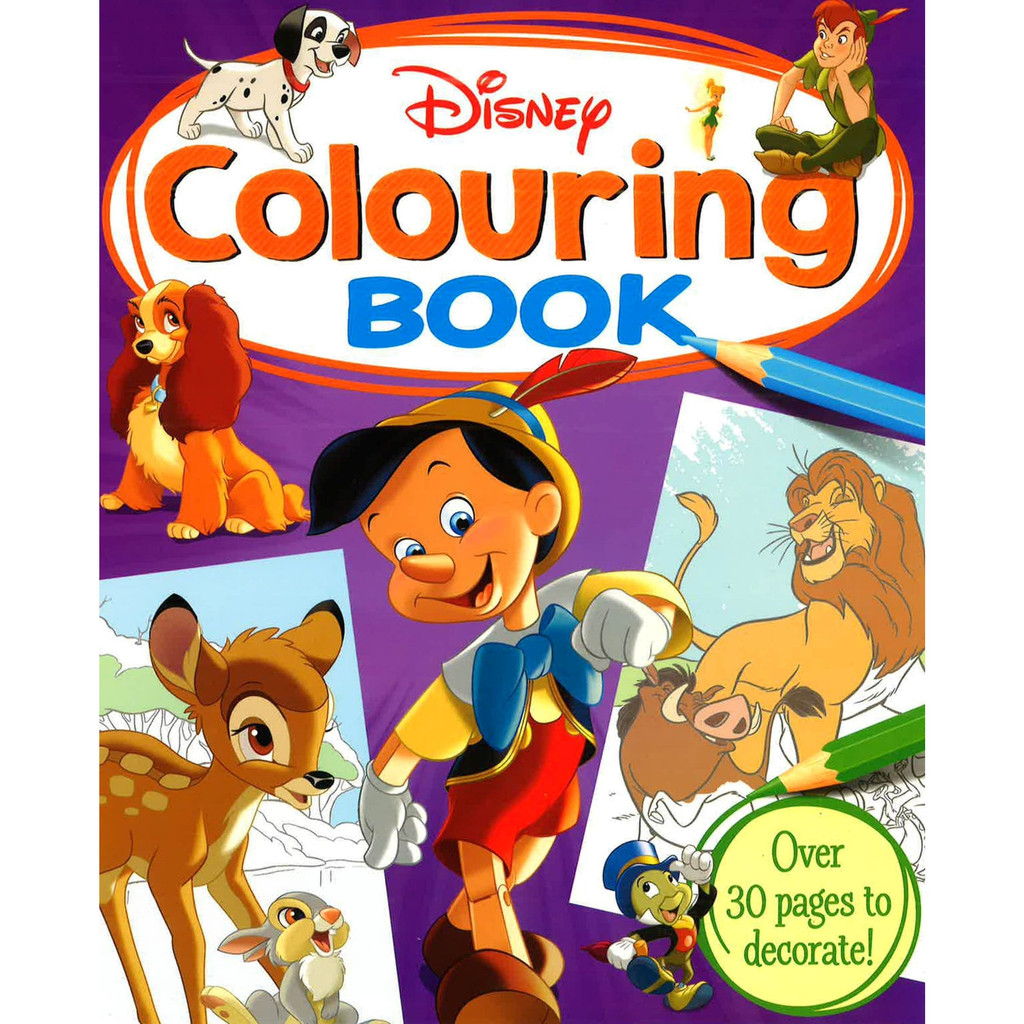 Disney Colouring Book (ปกม่วง พิน็อคคิโอ) หนังสือเด็ก ระบายสี ดิสนีย์ ภาษาอังกฤษ ปกอ่อน #02179 [X]
