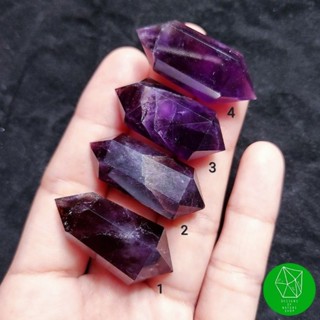 Double Terminated Amethyst​ อเมทิสต์ทรงแท่งชนิดปลายแหลมทั้งสองด้าน