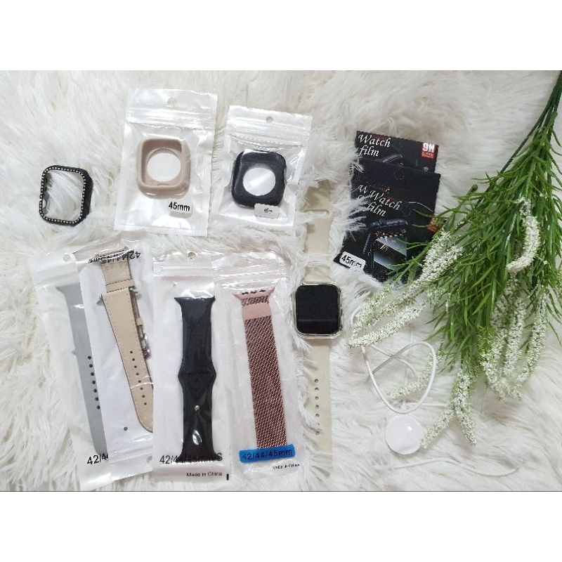 HW8 MAX Smartwatch มือสองใช้งานน้อย แถมอุปกรณ์ทั้งหมดในรูป!!