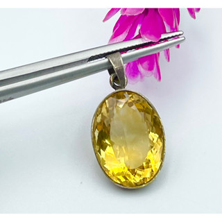 AAA Quality 1 Pc Natural Citrine Gemstone With 925 Silver Pendant For Men And Women 1-3 cm size