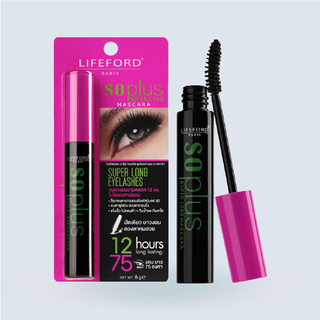 Lifeford So Plus Super Long Mascara (8g) มาสคาร่าปัดลื่น สูตรไฟเบอร์ 3D ช่วยยืดขนตาให้ยาวถึงขีดสุด