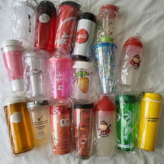 Tumbler ขวดน้ำ แก้วสองชั้น liverpool แก้วพร้อมหลอด lays kfc malee