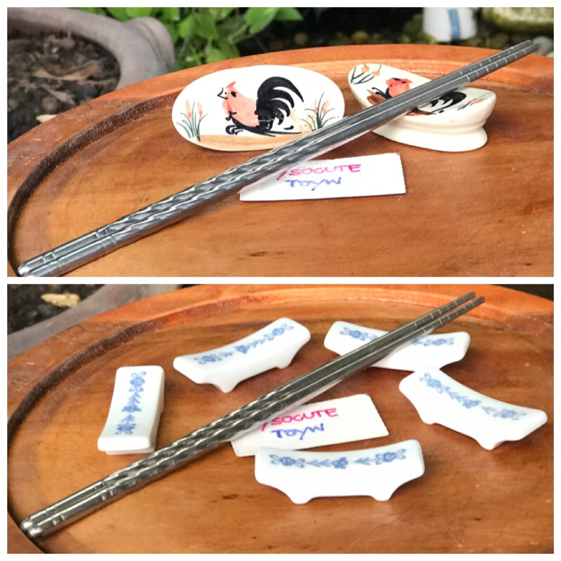 ที่วางตะเกียบ chopstick rest เนื้อกระเบื้องลายไก่ และเนื้อเซรามิค PATRA Ceramic