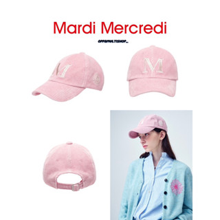 ✨🇰🇷Mardi Mercredi CORDUROY CAP M_PINK WHITE ✨🇰🇷🌈