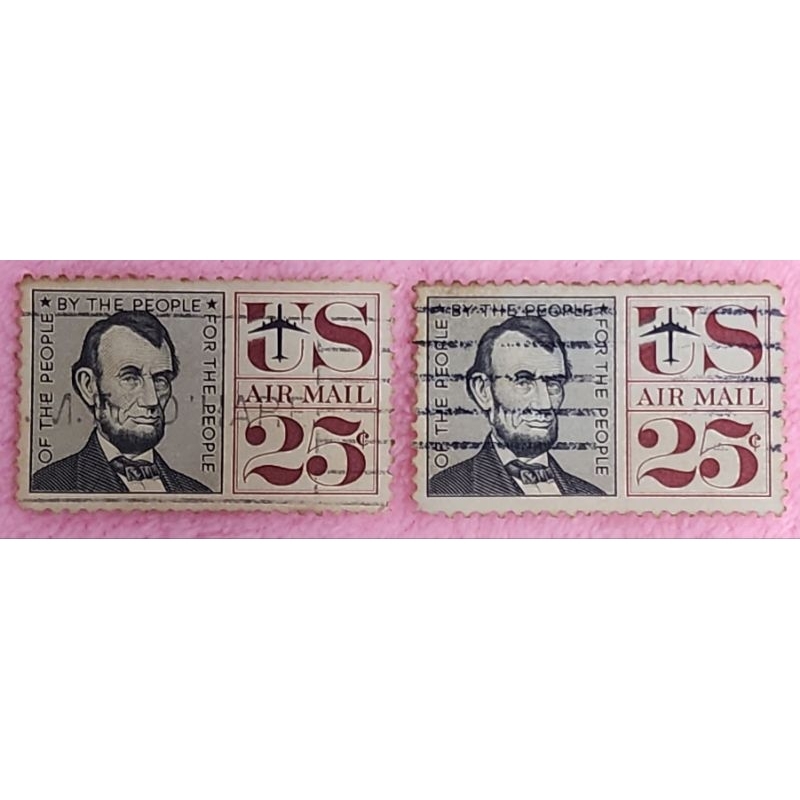 แสตมป์เก่าสะสมประเทศสหรัฐอเมริกาปี 1959 (พ.ศ 2502)​ จำนวน 2 ดวง 
ผ่านการใช้มีตราประทับ