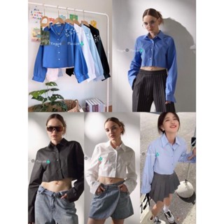 เสื้อครอปเชิ้ต korea