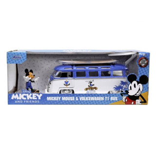 โมเดลรถเหล็ก 1/24 Mickey Mouse &amp; Volkswagen T1 Bus [JADA]