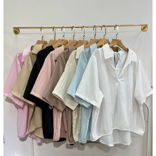 🎈Plussize เสื้อคนอ้วน🎈 รอบ อก 50” วงแขน24” หน้ายาว 23” หลังยาว 28” รอบชาย 52”