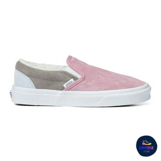 [ของแท้ ส่งฟรี จากไทย] VANS CLASSIC SLIP-ON - PIG SUEDE/SHERPA MULTI COLOR