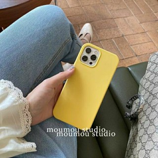 Supercase🧸i6-i14promax เคสซิลิโคน Silicone Cover Case สีเหลือง