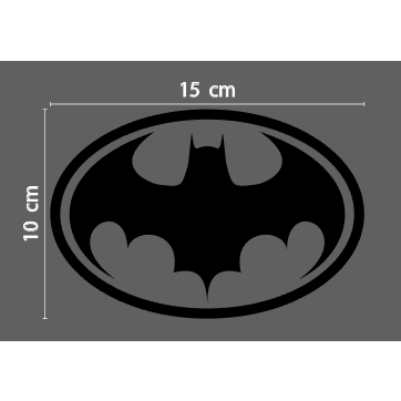 สติกเกอร์ ตัด ไดคัท ตรา Batman ขนาด 10 x 15 ซม. สีดำ - มีหลายแบบให้เลือก (วัสดุเป็น PVC กันน้ำ ทนแดด)