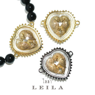 Leila Amulets สาลิกาคู่ รุ่นใส่กรอบ (พร้อมกำไลหินฟรีตามรูป)