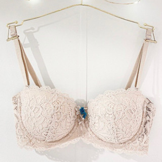 Annebra บราเสริมทรง ตะขอหลัง ทรง1/2เต้า มีโครง เสริมฟองน้ำ Push up Mold Bra Brazillian Touch รุ่น AB1-582 สีเบจ