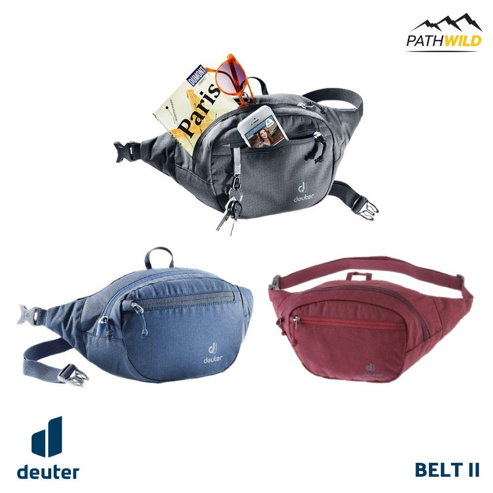 กระเป๋าคาดเอว DEUTER BELT II สำหรับการเดินทาง  ขนาดกะทัดรัด เนื้อผ้า 210D PA Ripstop ทนทานต่อการฉีกข