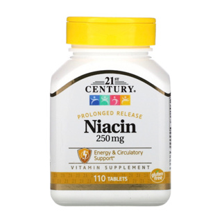 [ของแท้ ตรงปก] ผลิตภัณฑ์เสริมอาหารวิตามิน บี 3 niacin 250 mg 110 เม็ด Prolong Release จาก อเมริกา