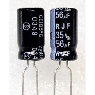 Elna RJF 56uf 35v (ราคา10ตัว) Capacitor ตัวเก็บประจุ คาปาซิเตอร์