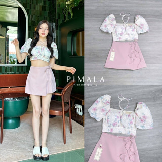 PIMALASETเสื้อ+กระโปรงกางเกง(*รบกวนเช็คสต๊อกก่อนกดสั่งซื้อ)