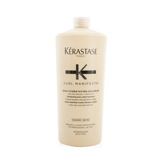 KERASTASE - Curl Manifesto Bain Hydratation Douceur Shampoo Gentle Creamy Shampoo - For Curly, Very Curly &amp; Coily Hair (Salon Size) - 1000ml/34oz