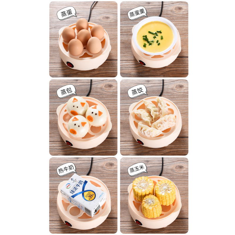 เครื่องต้มไข่อเนกประสงค์ 2 ชั้น แบบ 2 in 1 เครื่องนึ่งไฟฟ้า สามารถอุ่น ต้ม นึ่ง ได้ สินค้าพร้อมส่ง - รูปที่ 5