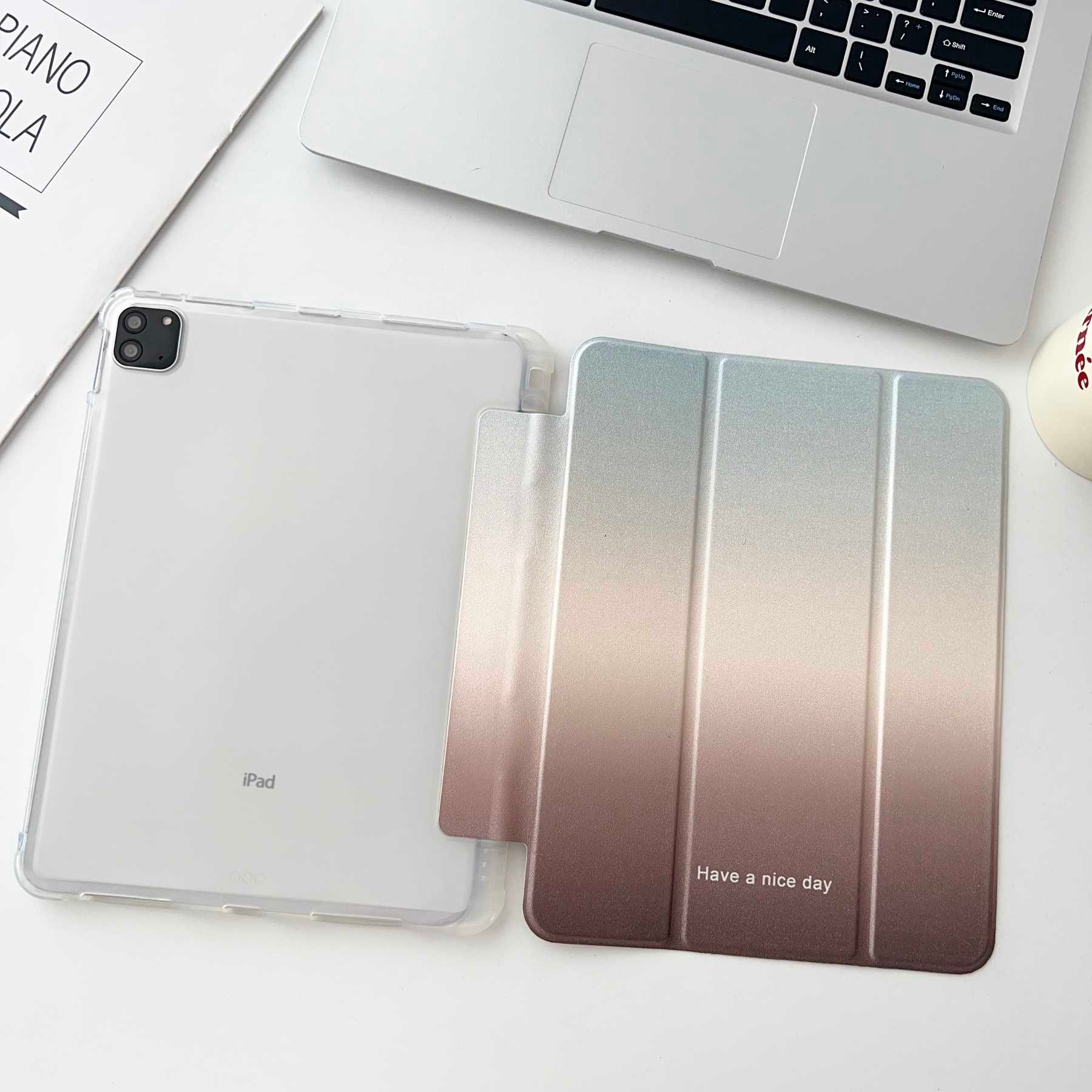 24ชั่วโมง เคสไอแพด Gen12 Air7 เคสiPad Gradient Collection Air8 11 ใส่ปากกาได pro11 2024 Air6 Gen11