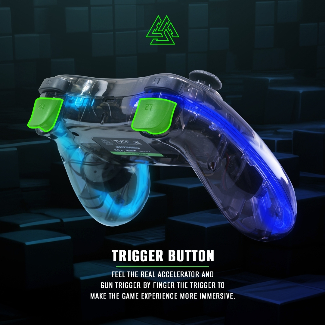 [สินค้ารับประกัน 1 ปี] EGA จอยเกมมิ่ง TYPE J2  Wireless 2.4G ไฟ RGB 10 สี สามารถปิดไฟได้