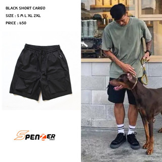 Spenzer.street | 🖤Black cargo short คาร์โก้ กางเกงขาสััน เสื้อผ้าแฟชั่น สตรีท ยังโอม y2k เกาหลี ฮิต 2023 มาใหม่