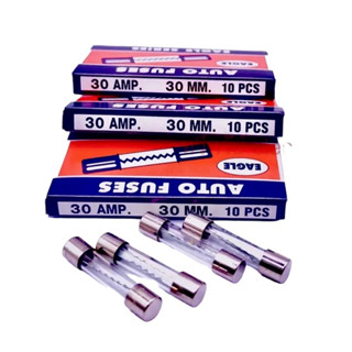 FUSE ฟิวส์แก้ว EAGLE ขนาด 5*30mm/250V (ขายเป็นกล่อง)มี 10ตัว มีพร้อมส่งในไทย