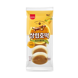 [ของแท้] 옥수수꿀호떡 Samlip Mini Corn Honey Pancake (ขนมแพนเค้กแป้งข้าวโพดสอดไส้น้ำผึ้ง) 342g