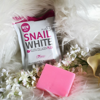 สบู่ Snail White x10 Whitening  ( แบบซอง )