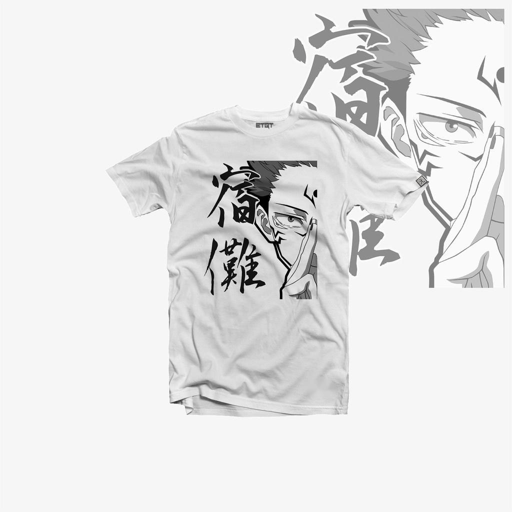 อะนิเมะ T-shirt jujutsu kaisen Sukuna v3 สำหรับ Itadori Yuji เสื้อผ้าฝ้ายพิมพ์ลาย