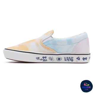 [ของแท้ ส่งฟรี จากไทย] VANS COMFYCUSH SLIP-ON - (PASTEL TIE DYE) MULTI/TRUE WHITE