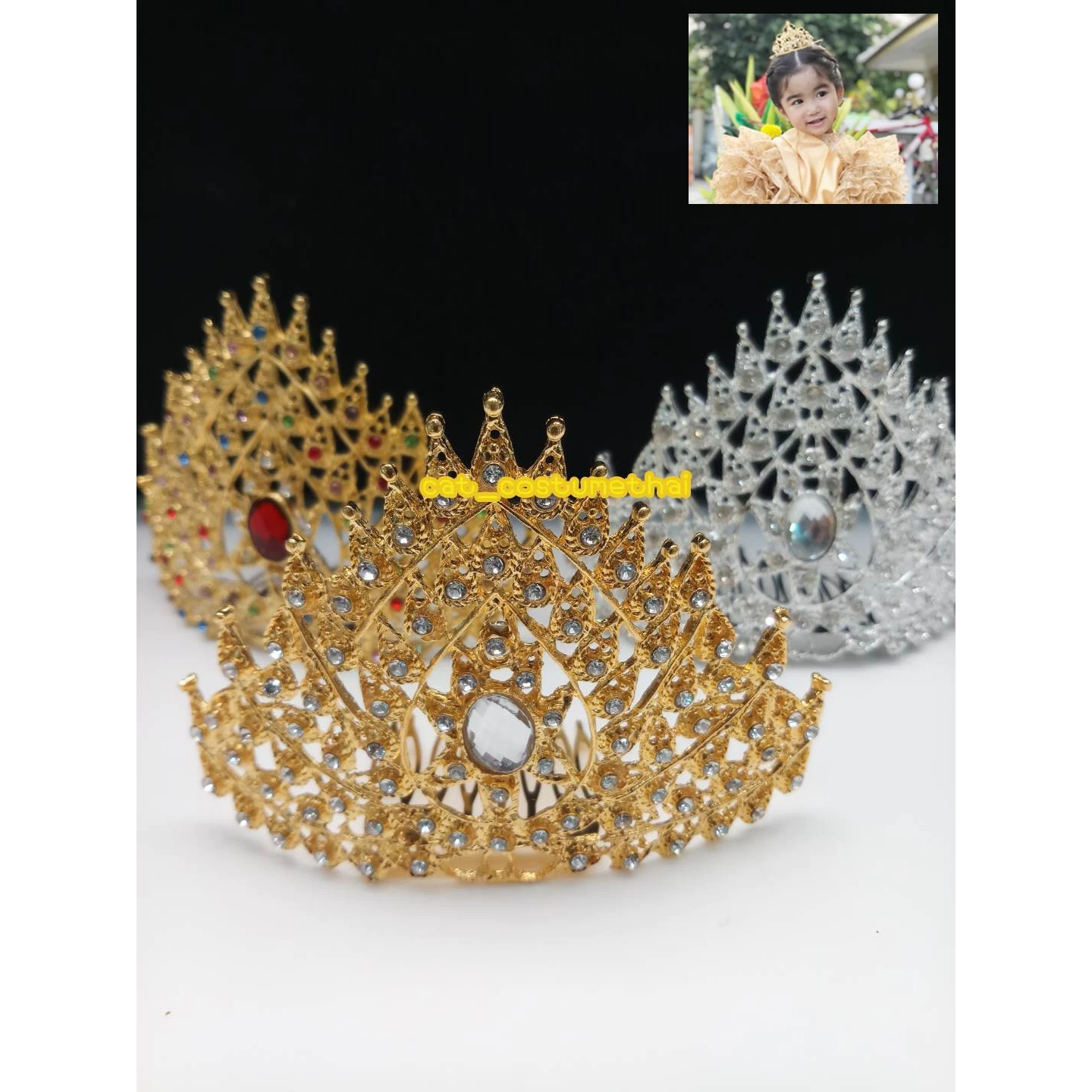 Catมงกุฎไทยกระบังหน้าชุดไทย สวย สะดุดตา เครื่องประดับชุดไทย ชุดราตรี ชุดออกงาน มีทั้งเด็กและผู้ใหญ่จ